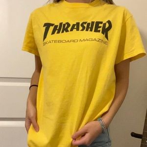 yellow thrasher tee shirt